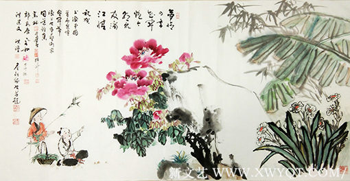 《梦忆四季花开艳 今朝众友浦江情》